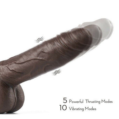 8.7 Inches  Yingjue K05 Emulated Black Coffee Masculine Wireless Telescopic Rotating Vibrating Rod Adult Female Sexual Products