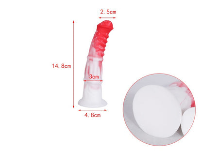 Soft Silicone Dildo Silicone Mixed Color Remote Control Vibration