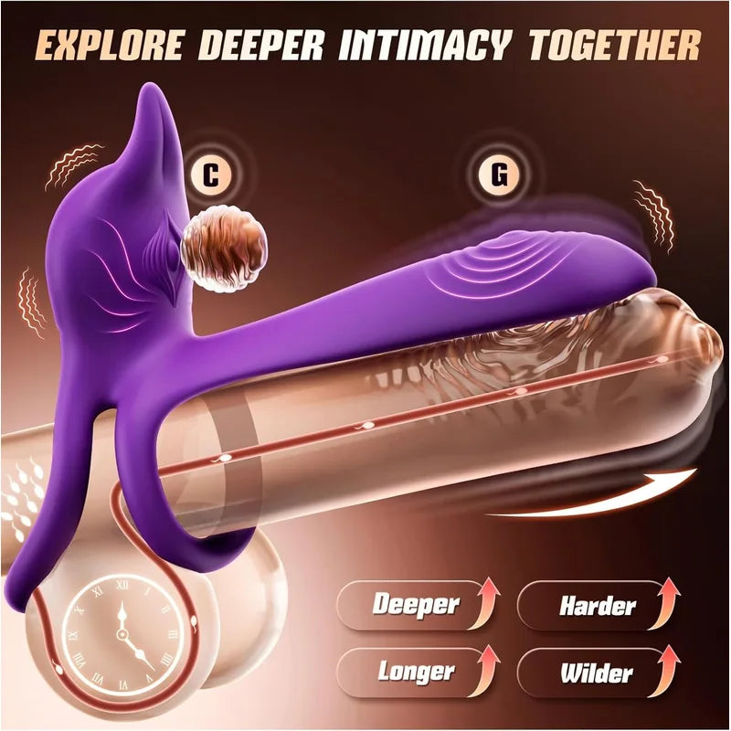 App & Remote Cock Ring with G-Spot & Clit Stimulation