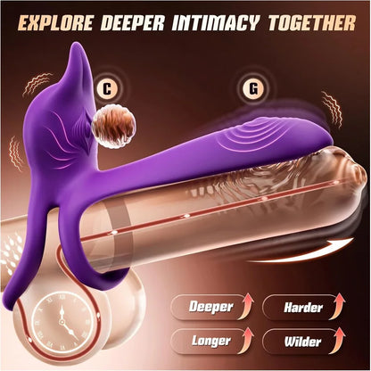 App & Remote Cock Ring with G-Spot & Clit Stimulation