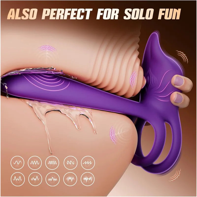 App & Remote Cock Ring with G-Spot & Clit Stimulation