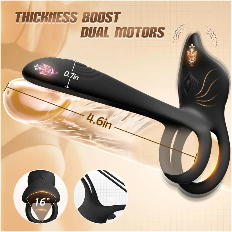 App & Remote Cock Ring with G-Spot & Clit Stimulation