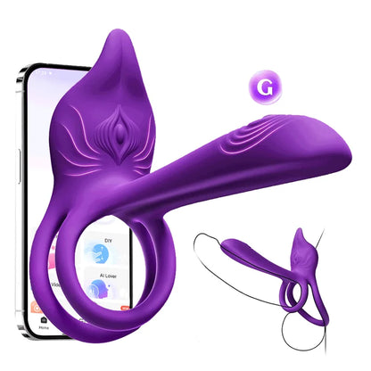 App & Remote Cock Ring with G-Spot & Clit Stimulation