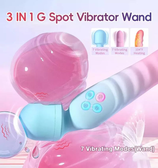 Double-ended G-spot vibrator—with heating function