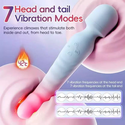 Double-ended G-spot vibrator—with heating function