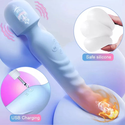 Double-ended G-spot vibrator—with heating function