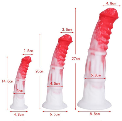 Soft Silicone Dildo Silicone Mixed Color Remote Control Vibration