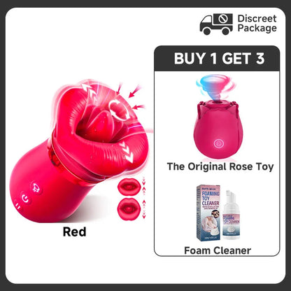 Big Mouth Rose Vibrator Sucking Biting Clit Stimulator