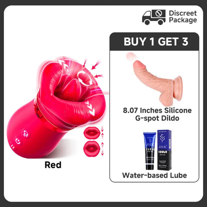 Big Mouth Rose Vibrator Sucking Biting Clit Stimulator