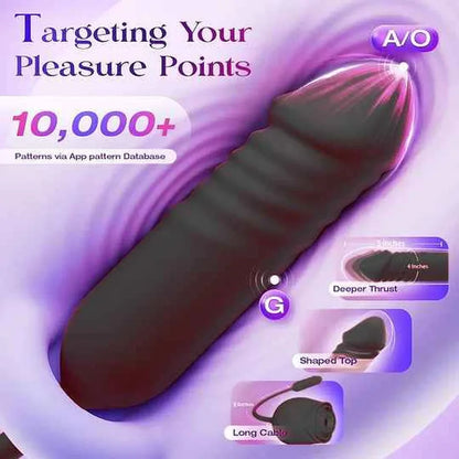Black Rose -2026 Upgraded Rose Clit Sucking G-spot Dildo Bodysafe Silicone