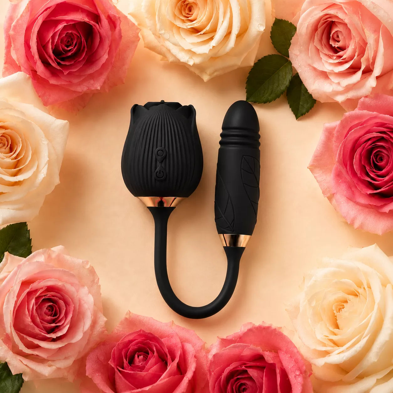 Black RoséTrio 3-in-1 Rose Toy