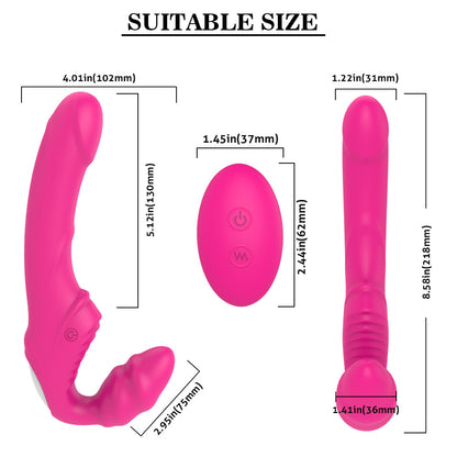Remote Control Vibrating Strapless Strap-on