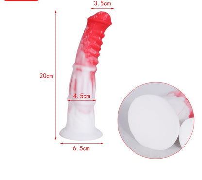 Soft Silicone Dildo Silicone Mixed Color Remote Control Vibration