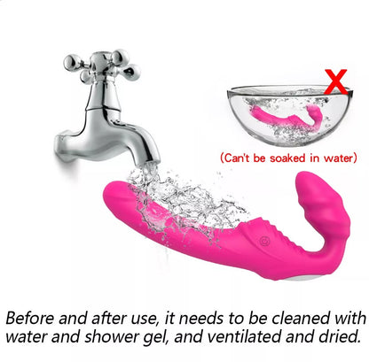 Remote Control Vibrating Strapless Strap-on