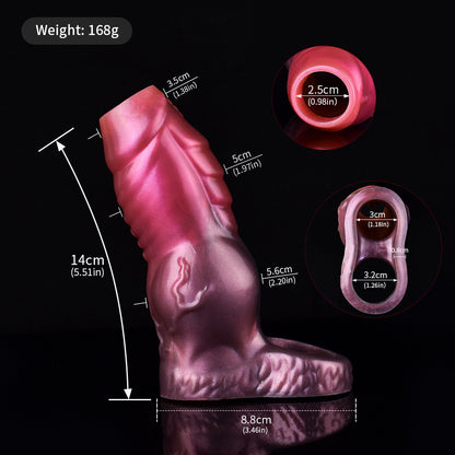 Men's Silicone Dildo Set, Elongated And Thickened Penis Set, Wolf Tooth Set, Sex Toy
