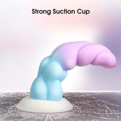Threaded Couple Silicone Dildo Soft Particles Backyard Adult Sex Toy