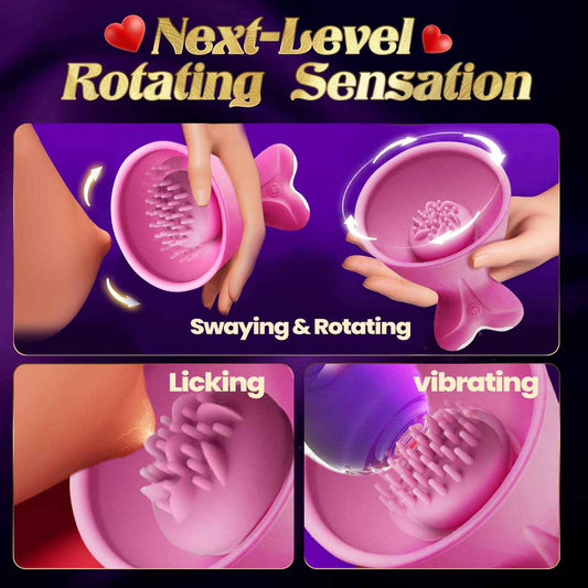 5-in-1 Wearable Nipple Sucker Vibrator 7 Rotating Modes for Couples