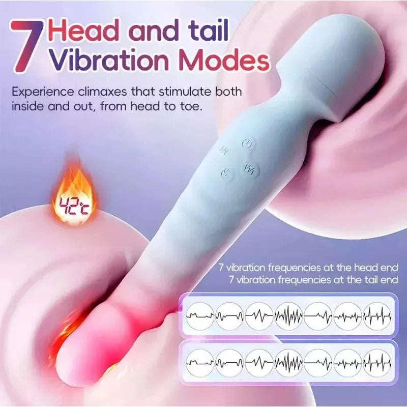 Double-ended G-spot vibrator—with heating function