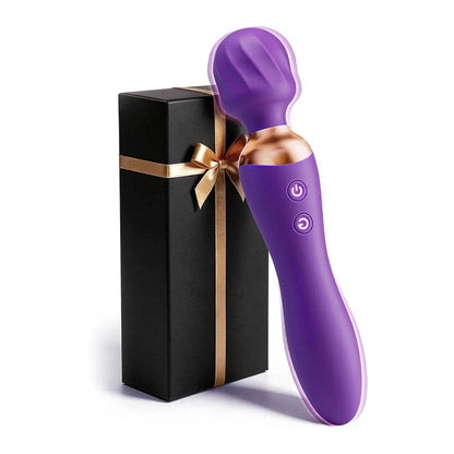 Dual-Ended Dildo Vibrator Wand - 24 Vibration Patterns Couple Clitoral Nipple Weight Toys