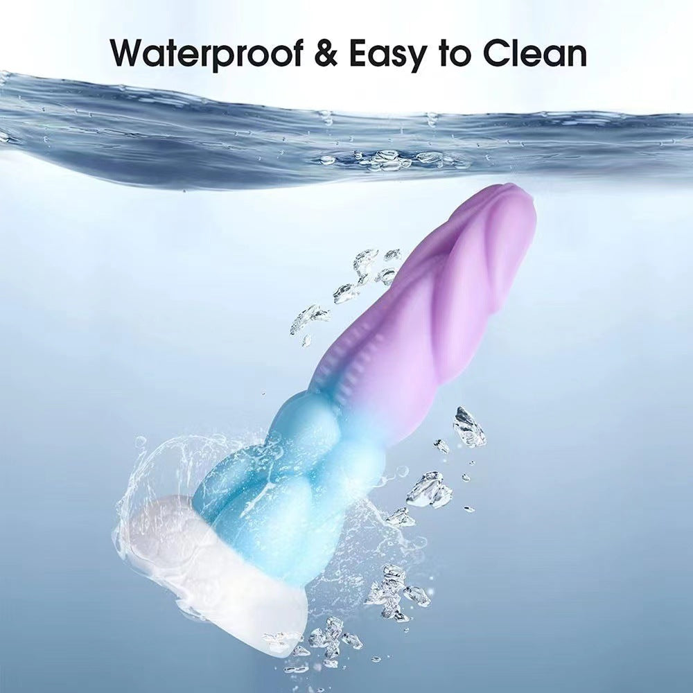 Threaded Couple Silicone Dildo Soft Particles Backyard Adult Sex Toy