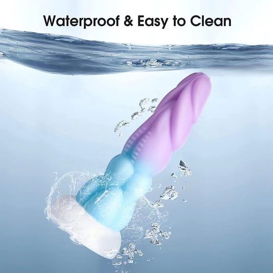 Threaded Couple Silicone Dildo Soft Particles Backyard Adult Sex Toy