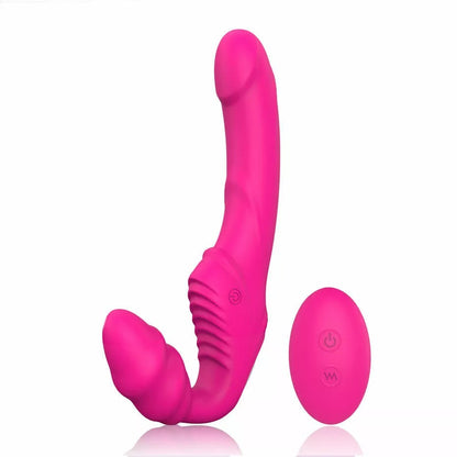 Remote Control Vibrating Strapless Strap-on