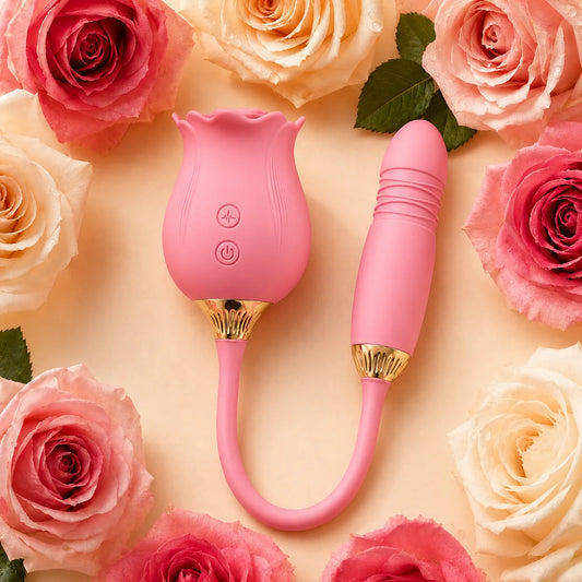 Includes 2 Bestselling Toys - 2-in-1 Rose Vibrator & Rose Clitoral Licker