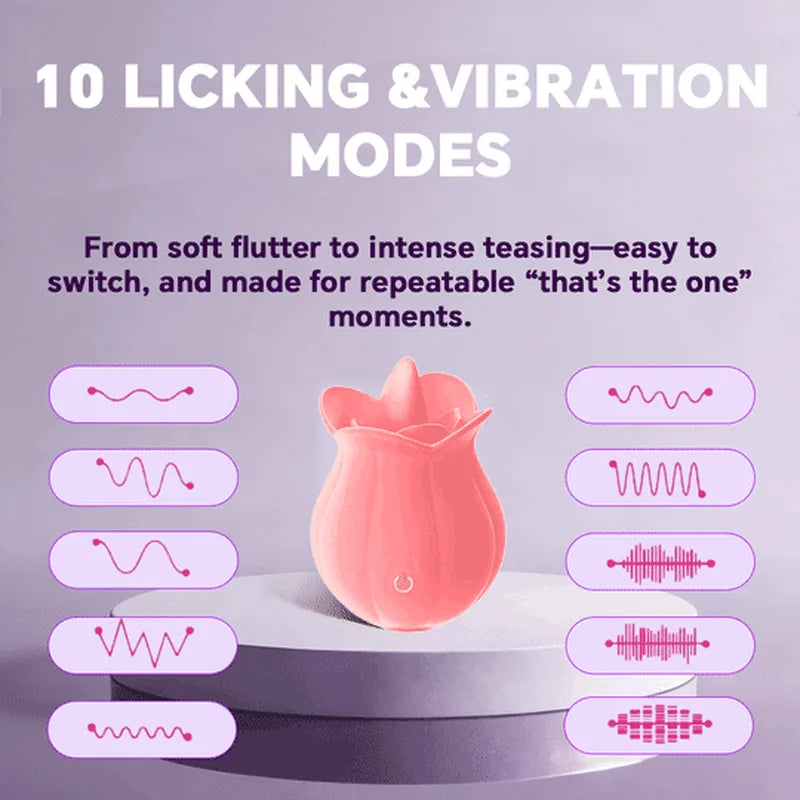 Includes 2 Bestselling Toys - 2-in-1 Rose Vibrator & Rose Clitoral Licker
