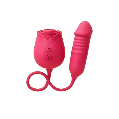 Black Rose -2026 Upgraded Rose Clit Sucking G-spot Dildo Bodysafe Silicone