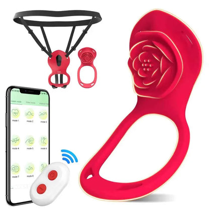 strap-on rose cock ring loop