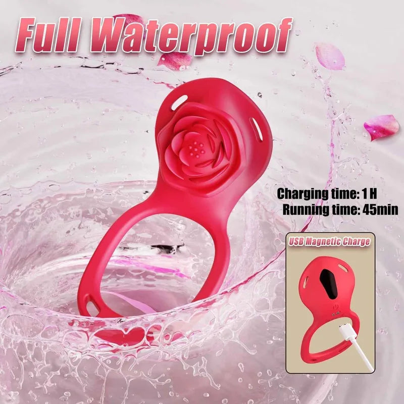 strap-on rose cock ring loop