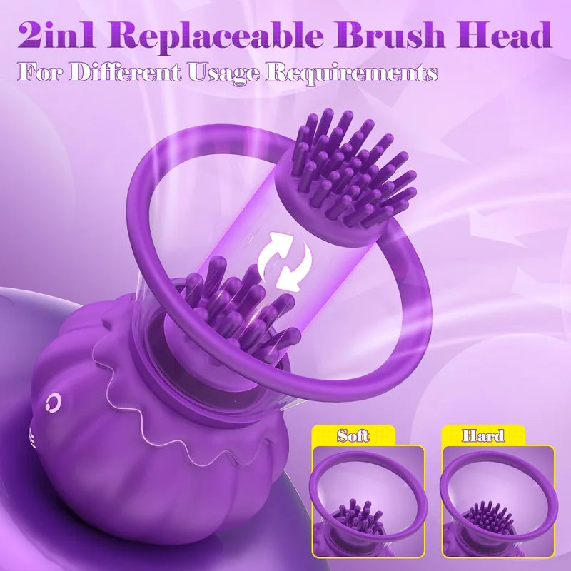 JellyNip Jellyfish Rotating Nipple Vibrator Detachable Suction Cup (1 Pcs)