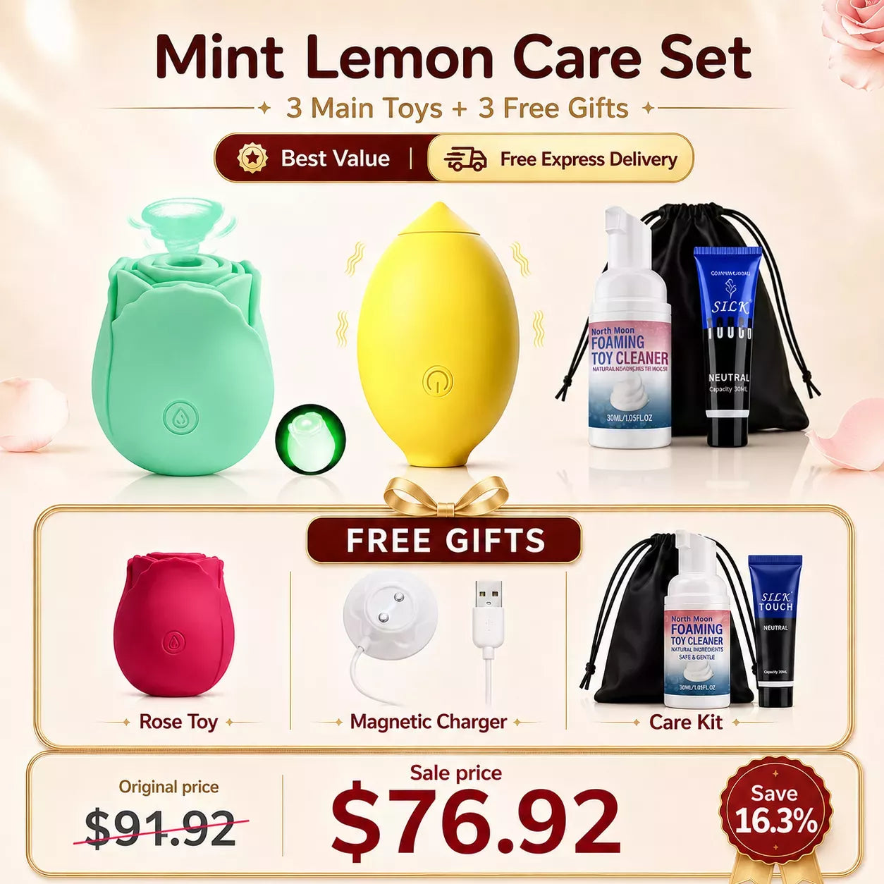 Lemon Clitoral Sucker Vibrator – Suction & Licking G-Spot Massager for Women