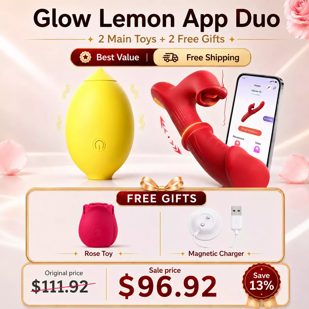 Lemon Clitoral Sucker Vibrator – Suction & Licking G-Spot Massager for Women