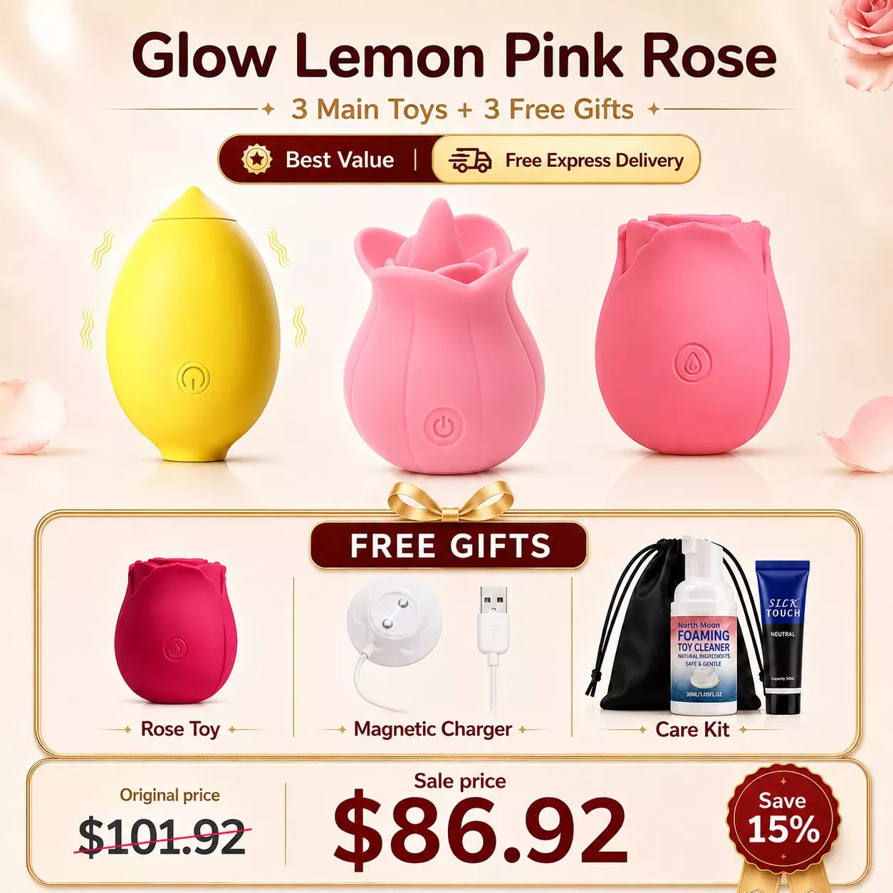 Lemon Clitoral Sucker Vibrator – Suction & Licking G-Spot Massager for Women