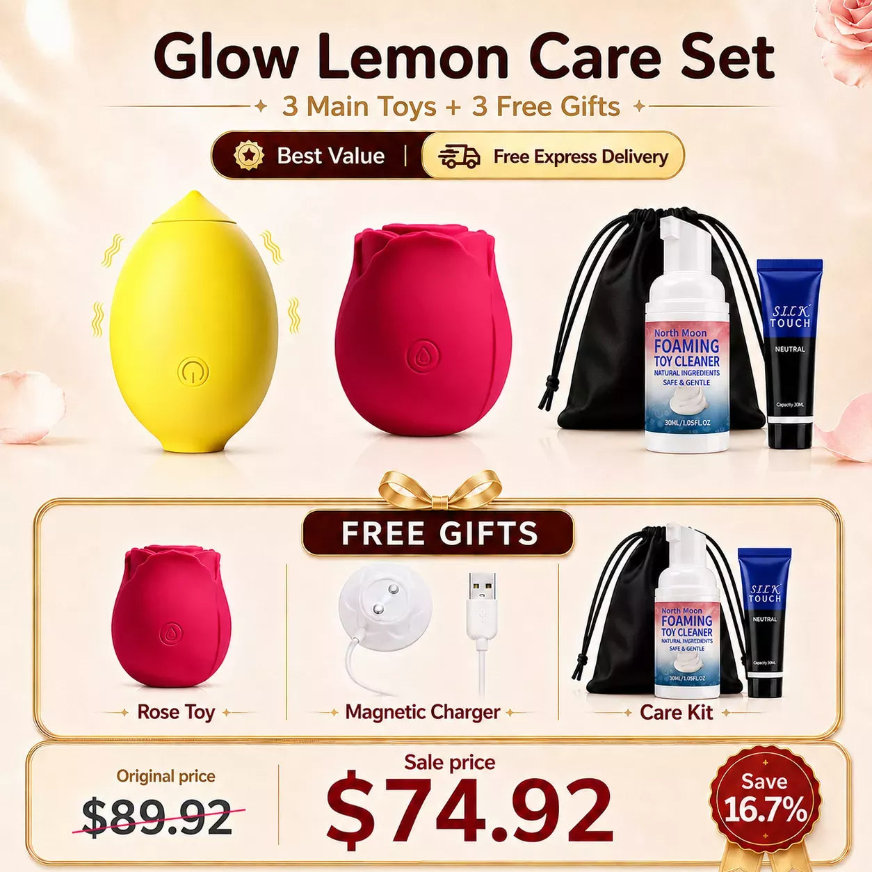 Lemon Clitoral Sucker Vibrator – Suction & Licking G-Spot Massager for Women
