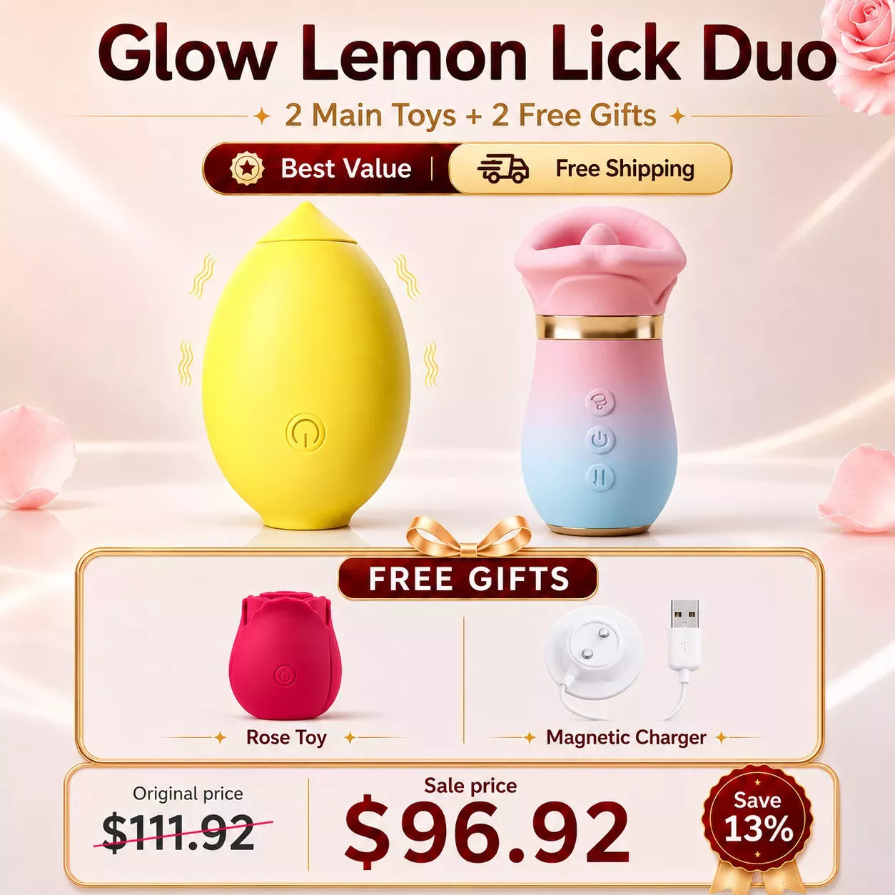 Lemon Clitoral Sucker Vibrator – Suction & Licking G-Spot Massager for Women
