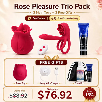 Best Value Set -Rose Cock Ring