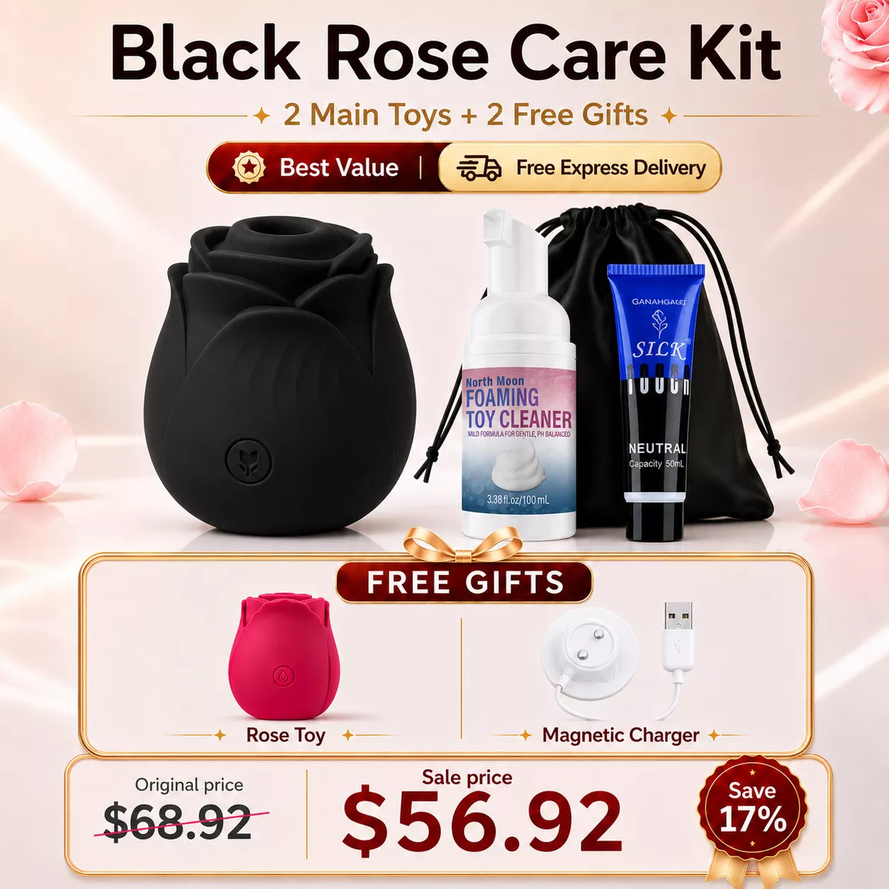 Best Value Set - Rose Clitoral Sucker Sex Toy