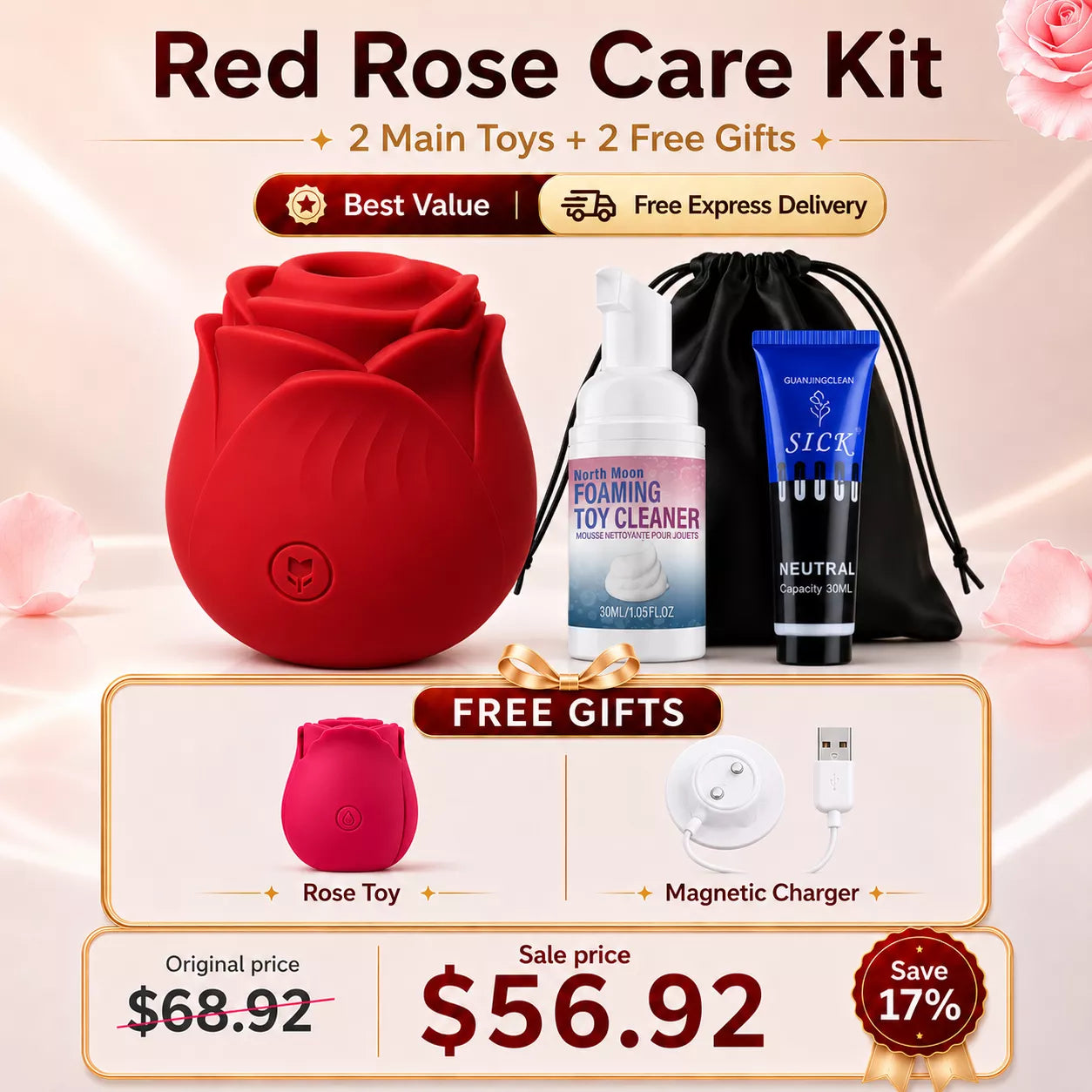 Best Value Set - Rose Clitoral Sucker Sex Toy