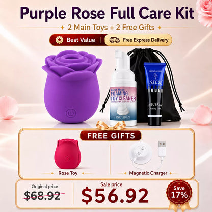 Best Value Set - Rose Clit Sucker Sucking Vibrator