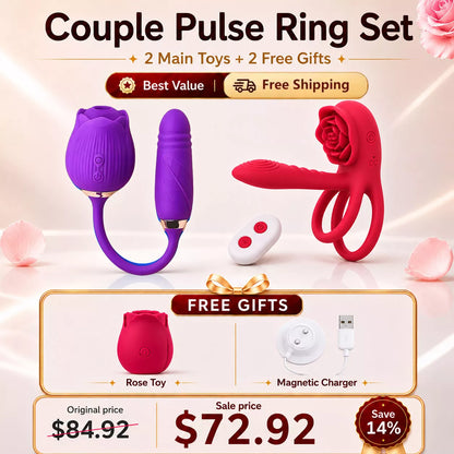 Best Value Set -Rose Cock Ring