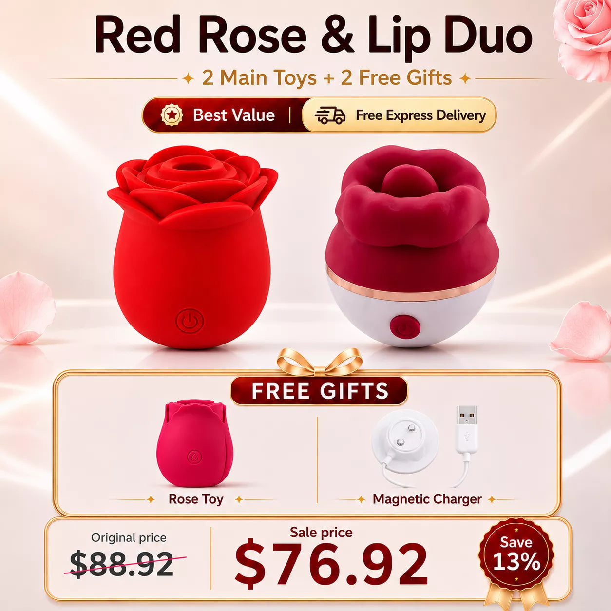 Best Value Set -Big Mouth Tongue Licking Vibrator