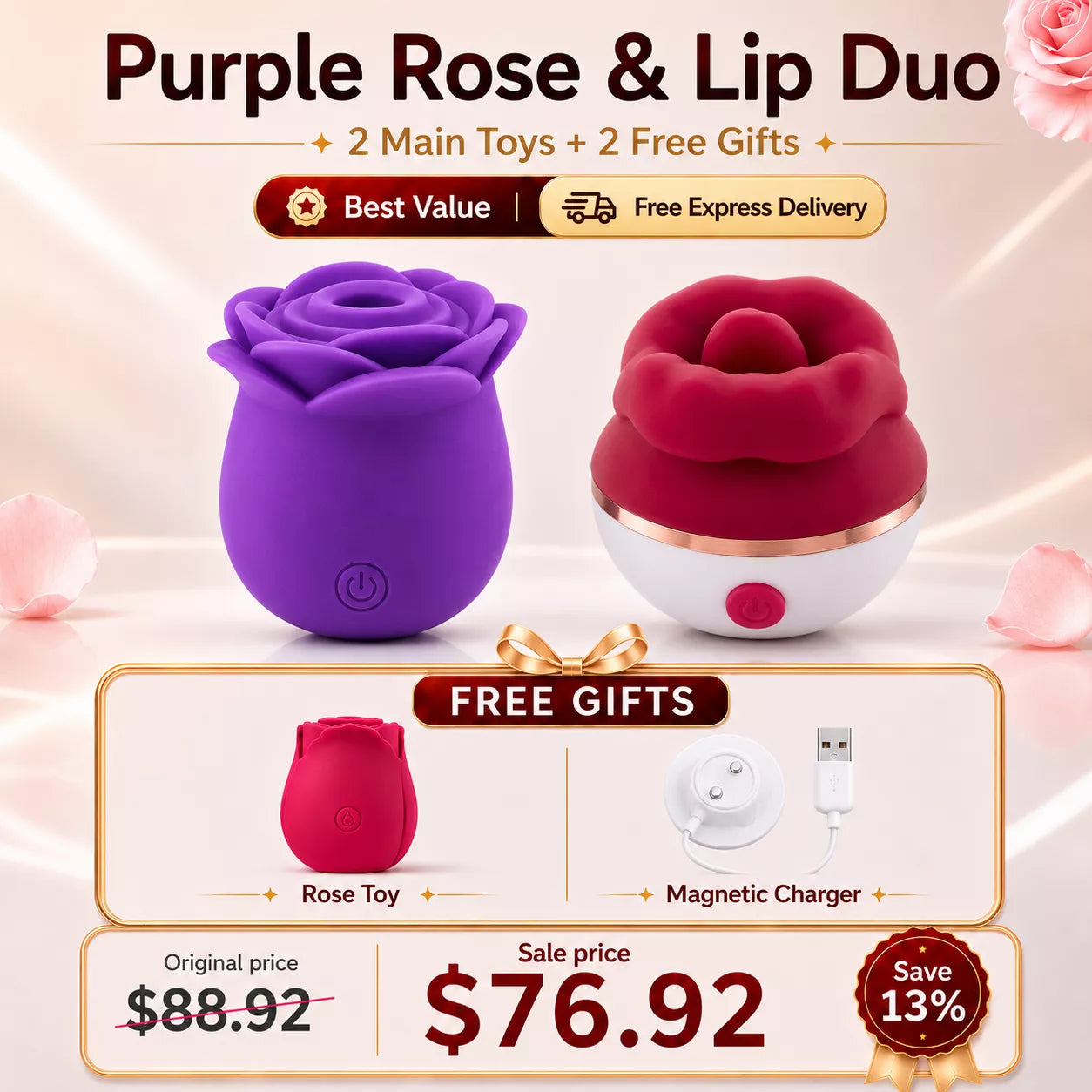 Best Value Set -Big Mouth Tongue Licking Vibrator