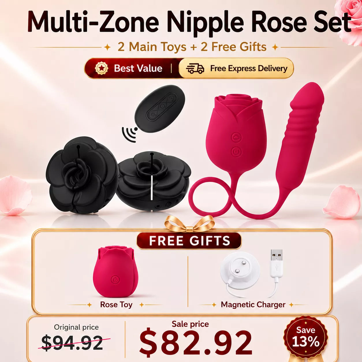 Best Value Set - Rose Mary 2026 Dual Stimulator– Clit & G-Zone Pleasure