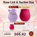 Best Value Set - Rose Licking Vibrator
