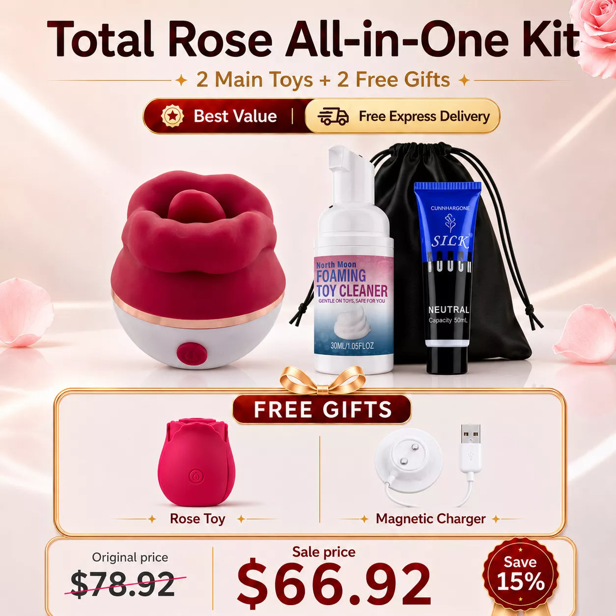 Best Value Set -Big Mouth Tongue Licking Vibrator