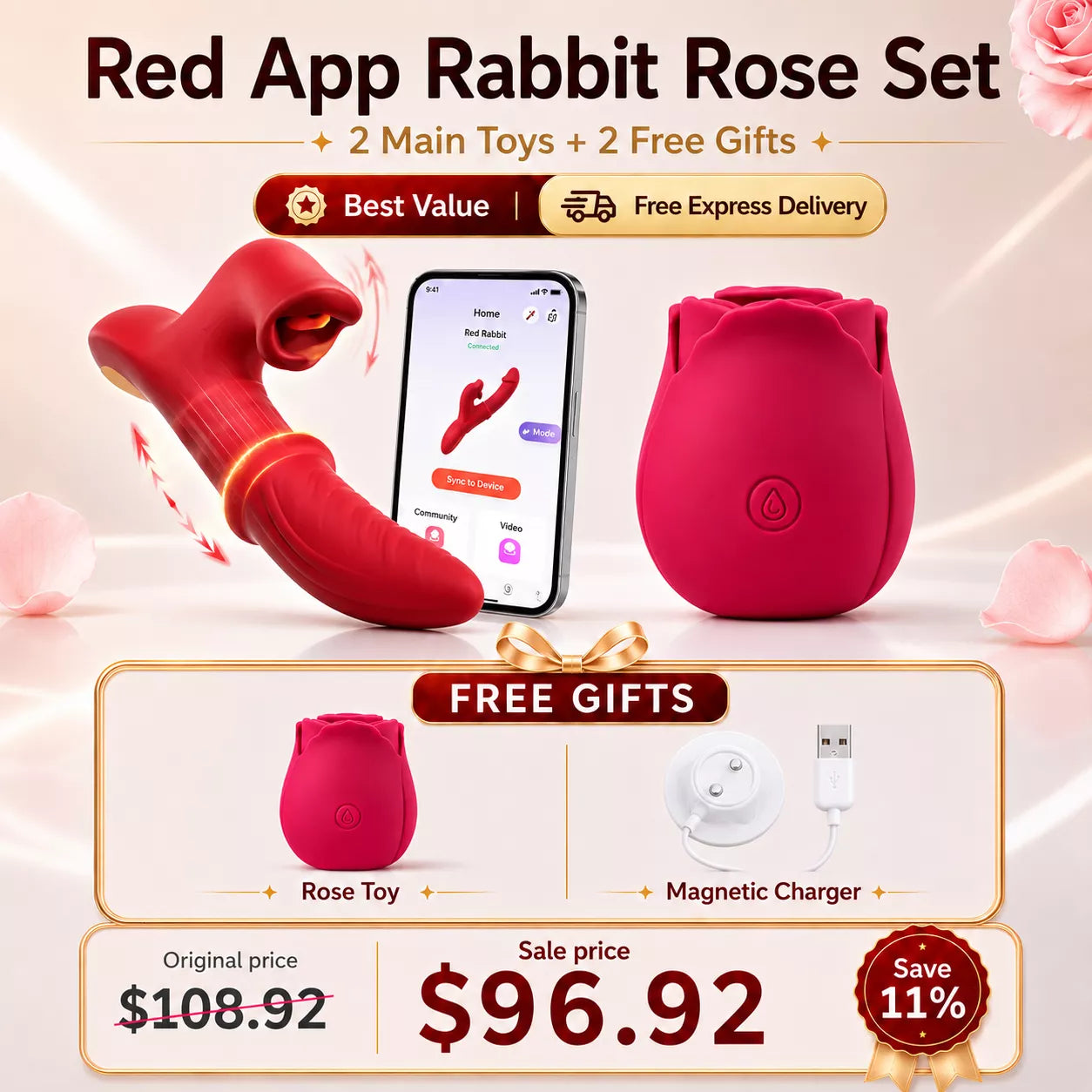 Best Value Set - The Original Suction Rose Toy®