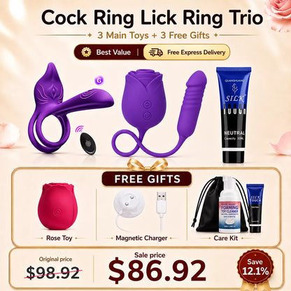 App & Remote Cock Ring with G-Spot & Clit Stimulation