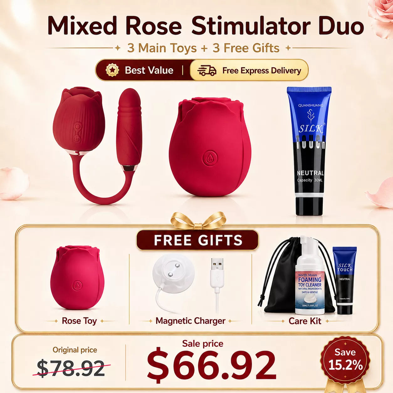 Best Value Set - The Original Suction Rose Toy®